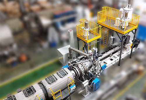 Alta eficiencia, cambio r&aacute;pido de color | L&iacute;nea de co-extrusi&oacute;n de tubos de doble capa de HDPE 