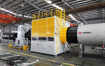 Línea de producción de tubos de PE de 2000mm finalizó con éxito la puesta en marcha 